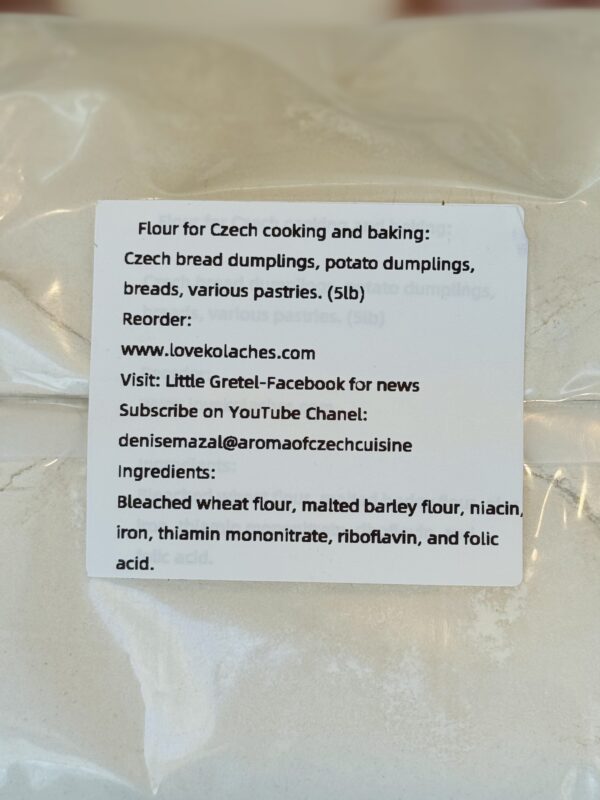 5lb bag flour for Czech baking and cooking - Image 2